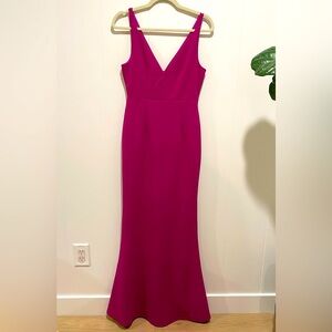 Lulus maxi bridesmaids dress in plum
